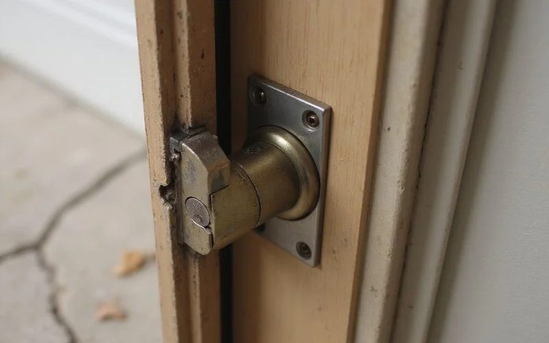 Deadbolt no longer aligning with its strike plate on a door jamb