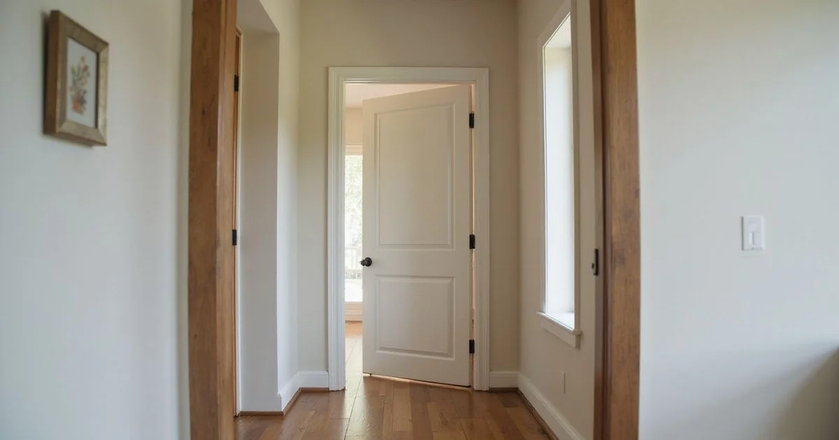 Interior door out of square in its frame in a Dallas home
