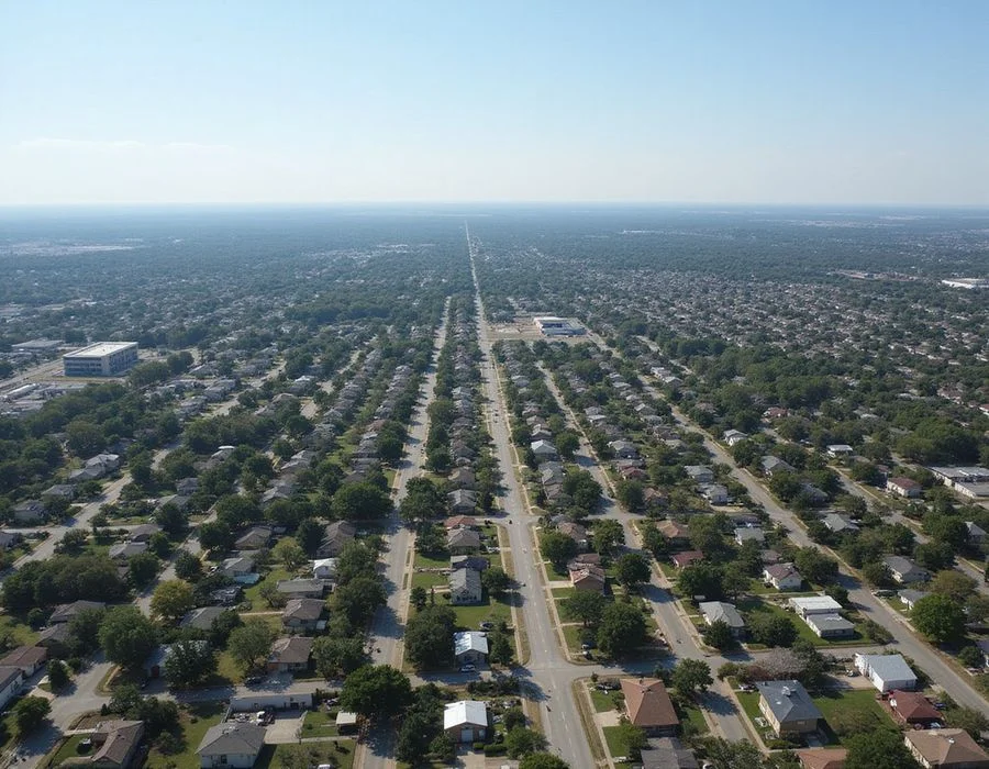 Regional context view of the Dallas metro area and surrounding communities
